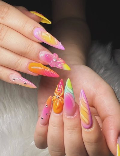 a close up of nails